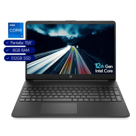 Laptop HP 15-DY5011LA i7-1255U, 8GB, SSD 512GB, HD 15.6" (6H9F3LA).