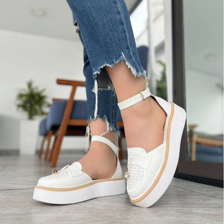 Zapatilla Para Dama Angelica Rozeanu Color Blanco