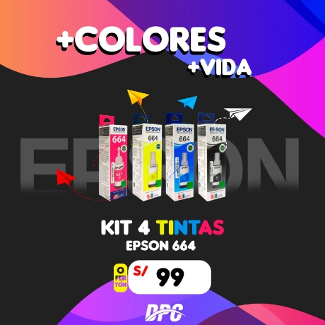 kit 4 tintas EPSON 664